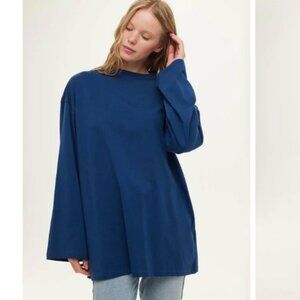 MANUKA GLOBAL - Oversize Long Sleeve T-Shirt Indigo - S/M